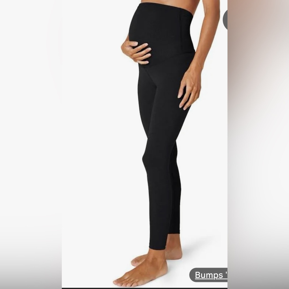 Beyond Yoga Love the Bump Maternity Legging Heather Rib - S